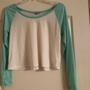 Aqua/White T shirt